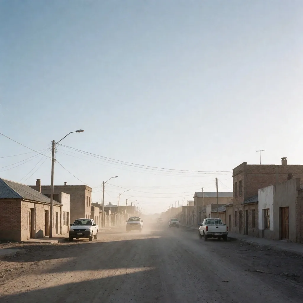 Calle de Añelo, Neuquén, centro del derrame económico de Vaca Muerta