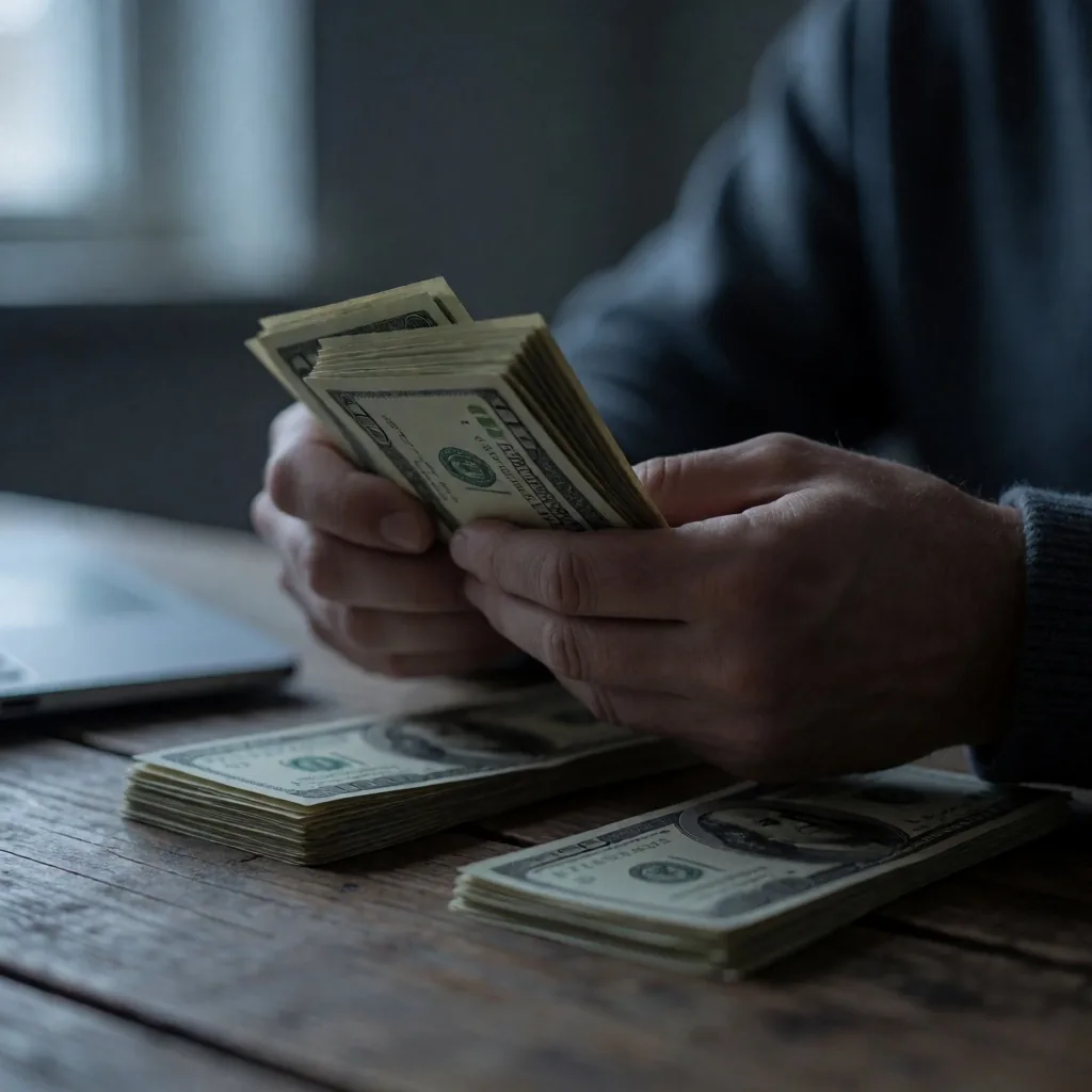 Manos contando billetes de dólares estadounidenses