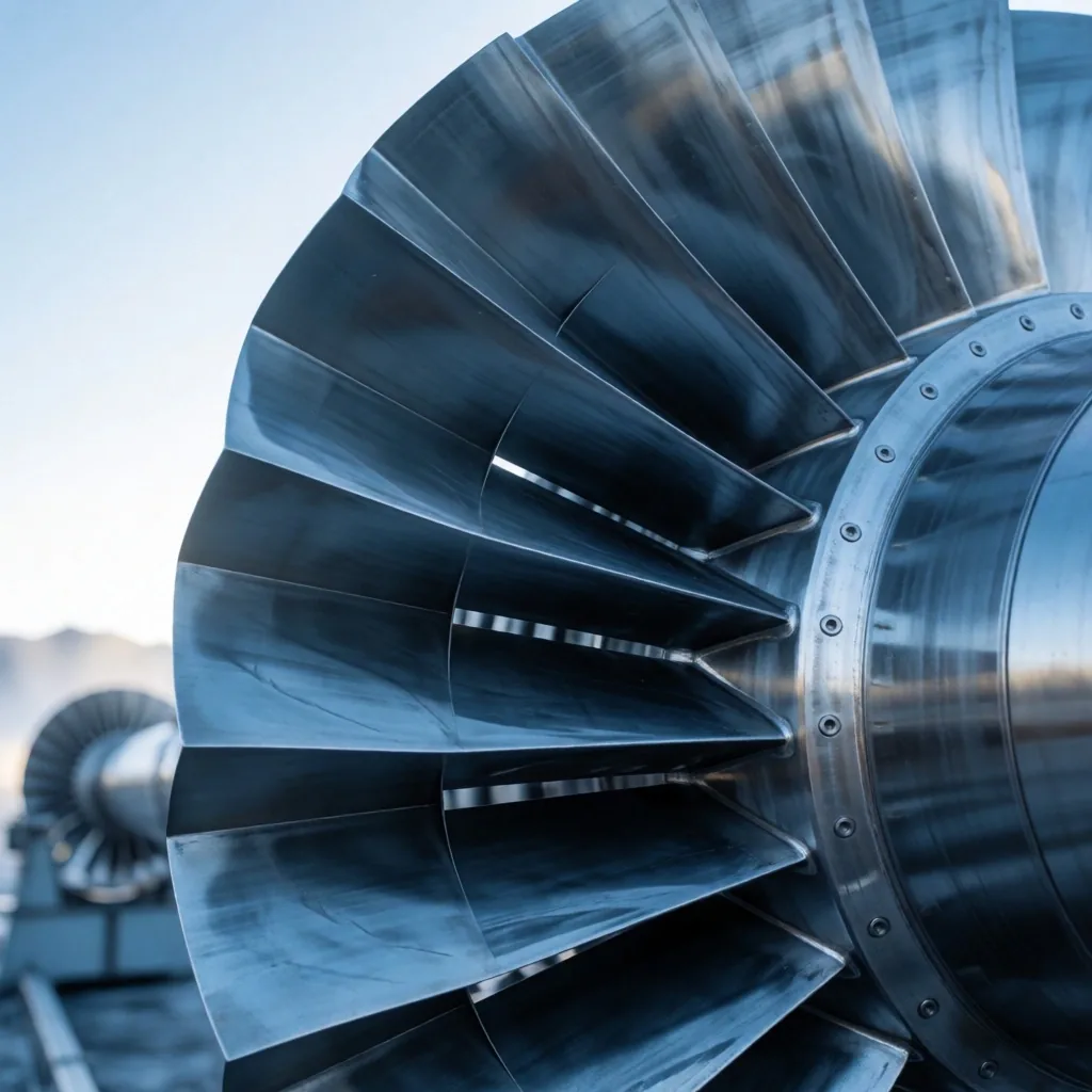 Turbina industrial en instalación energética argentina